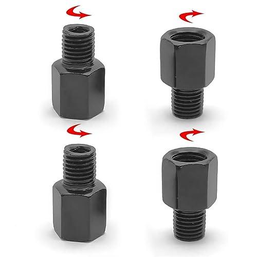 LIKENNY バイクミラー 変換アダプター 4個入り バイクミラー用 正逆ネジ変換 高さ調整スペーサー 設置が便利です ブラック 正8mm→正 |  | 07