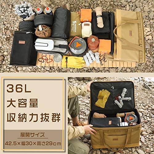 キャンプバッグ トートバッグ ビッグバッグ 内ポケット 寝袋収納 大容量 アウトドアバッグ キャンプ 収納 帆布 カーキL |  | 01