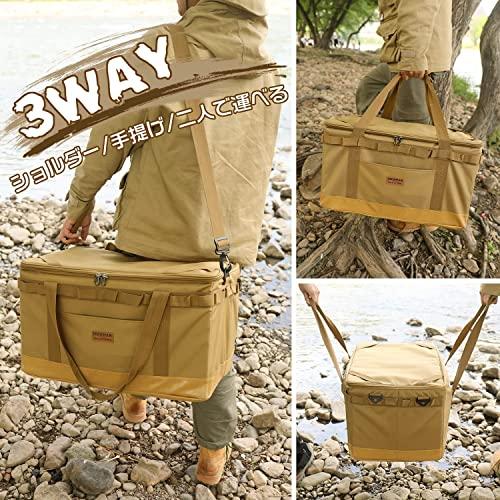キャンプバッグ トートバッグ ビッグバッグ 内ポケット 寝袋収納 大容量 アウトドアバッグ キャンプ 収納 帆布 カーキL |  | 02