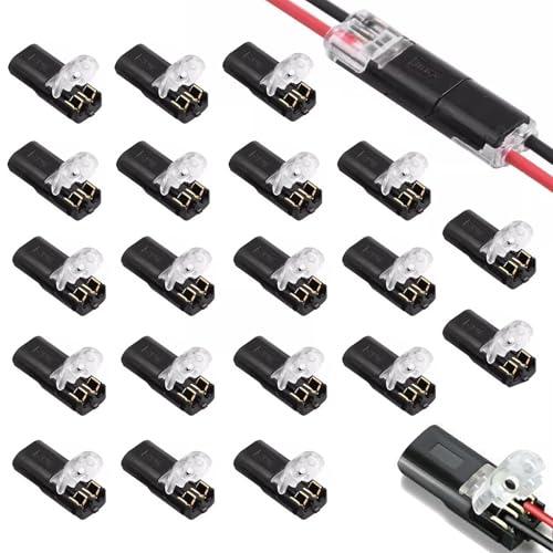 Dorasu 配線コネクター 20個セット 2針低圧汎用コネクタ 18 〜 22 AWG プラグ式クイックコネクター 接続端子 差し込み型電線コ | 