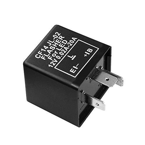 HUIQIAODS 3ピン ハイフラ防止 IC ウインカーリレー ハロゲン LED 対応 12V 150W CF14ウインカーリレー ワンタッチ |  | 06