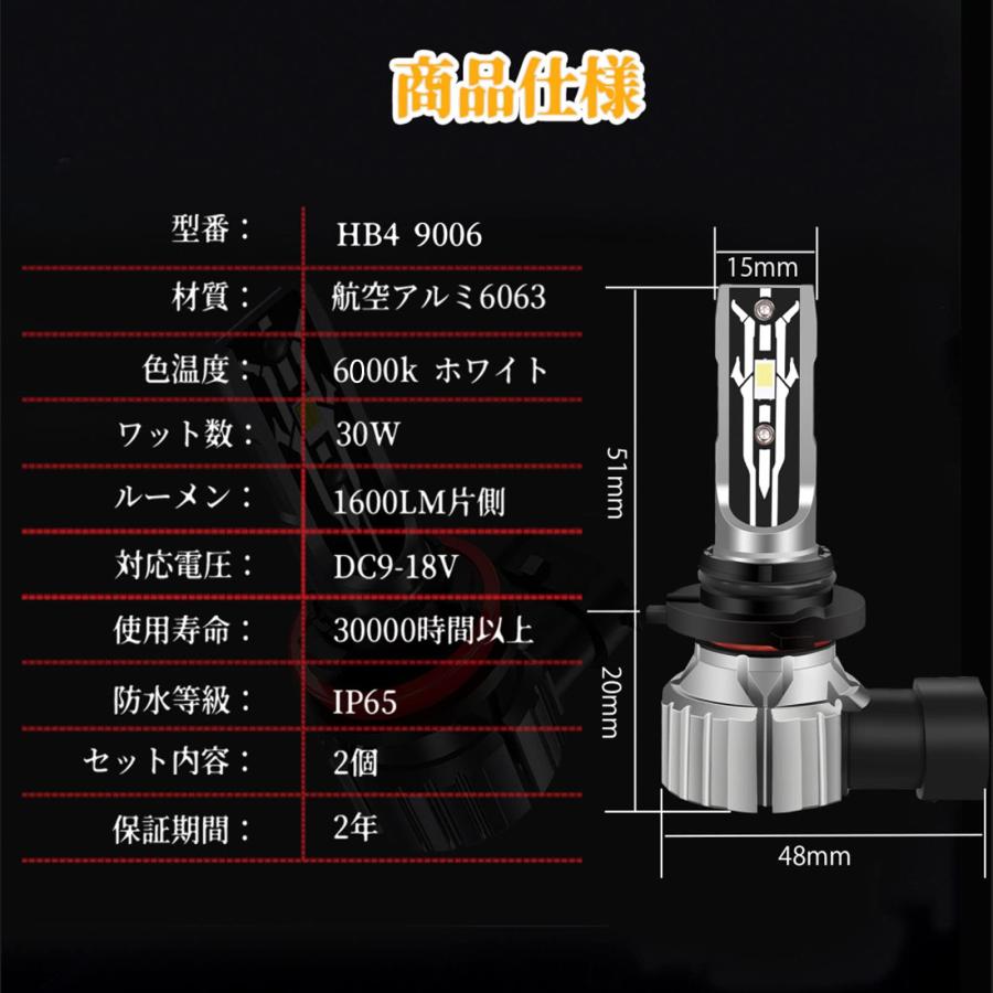 LTONXEN HB4 LED ヘッドライト 純正交換用 9006 HB4 LEDバルブ 6000K ホワイト 爆光 新車検対応 車用 DC9- |  | 06