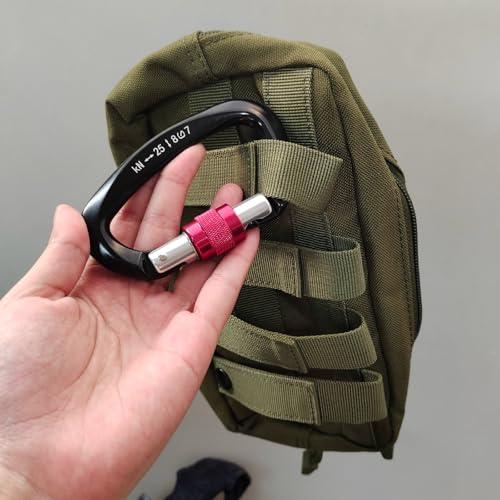 JEELAD カラビナ ナスカン 登山釦 12kN 25kN アルミ合金カラビナ 超軽量 キーホルダー 脱落防止 多機能 キャンプ アウトドア |  | 05