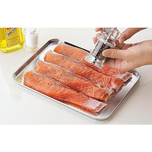 下村企販 トレー 下ごしらえ浅型バット 3枚 日本製 18.5×25.5cm 食洗機対応 小分け 料理 アウトドア セット ステンレス 燕三条 |  | 06