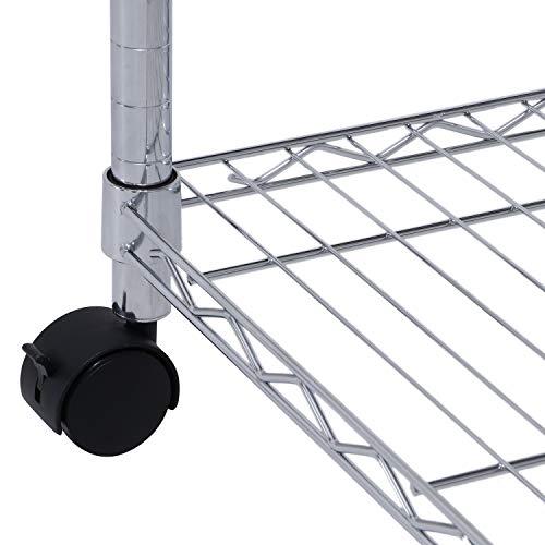 不二貿易 メタルマルチシェルフ 4段 ポール径24.5mm 幅90×奥行45×高さ152cm クロムメッキ キャスター付き 91787 |  | 06