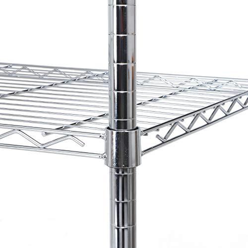 不二貿易 メタルマルチシェルフ 4段 ポール径24.5mm 幅90×奥行45×高さ152cm クロムメッキ キャスター付き 91787 |  | 08