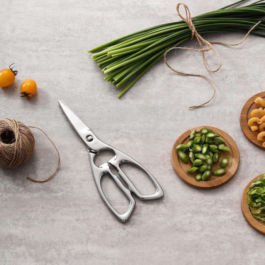 LIVINGO キッチンバサミ高耐久 - 鍛造分離型鋭い刃 - 多機能ステンレススチール 食器洗い機対応 ばさみ キノコ 家禽 食品 肉 料理 |  | 04