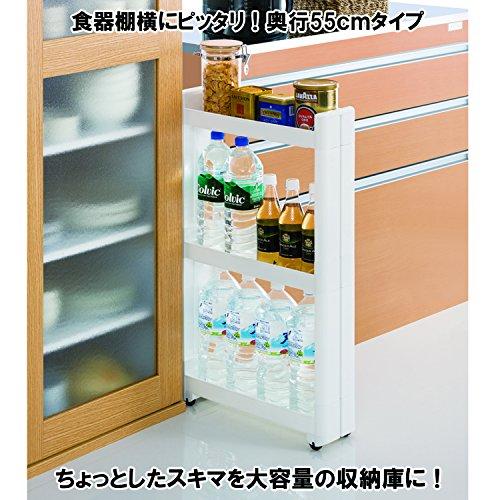 不動技研 スマートワゴンFit 45-3段 サイズ:幅12.5×奥行45×高さ76.2cm |  | 04