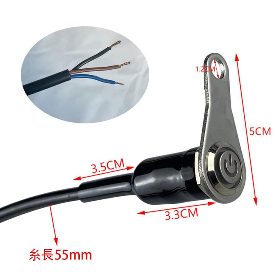 YFFSFDC オートバイハンドルバースイッチ 12V LED ATVバイク LED 警告灯 ハザードライト ヘッドライトフォグライトスイッチ |  | 01