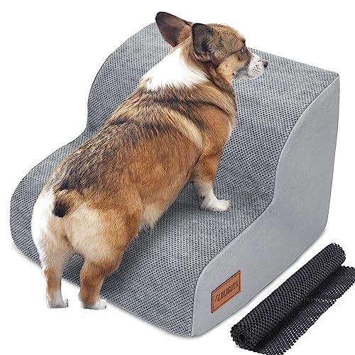 犬用ステップ 2段 ドッグステップ 犬用スロープ 犬用踏み台 犬用階段 小型犬 室内犬 高齢犬 滑り止めマット付き カバー取り外し 洗える 手持 | 