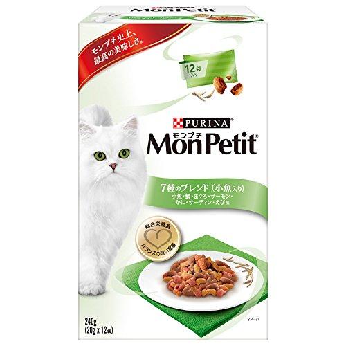 モンプチ ボックス 成猫用 7種のブレンド 小魚・鯛・まぐろ・サーモン・かに・サーディン・えび味 240g×2個 キャットフード・ドライ | 