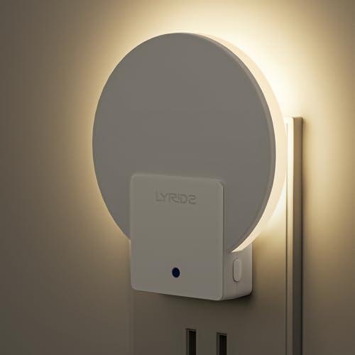 Lyridz センサーライト 室内 コンセント バックライト型 常夜灯 明るさ調節可 足元灯 明暗センサー 夜間常時点灯 省エネ 玄関 廊下 段 | 