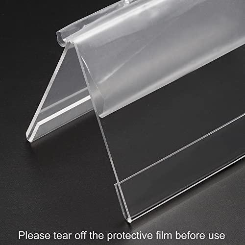 PATIKIL 18 x 8 cm アクリルデスクネームプレートホルダー 10個 透明ネームテントホルダー V字型 テーブルメニューカードホルダ |  | 04