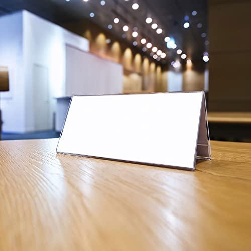 PATIKIL 18 x 8 cm アクリルデスクネームプレートホルダー 10個 透明ネームテントホルダー V字型 テーブルメニューカードホルダ |  | 05