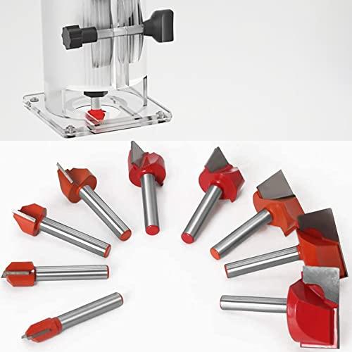 Bestgle 9ピース6mmシャンク クリーニング底ルータービットタングステン鋼 超硬クリーニングボトムビット超硬刃トリマービット 木工フライ |  | 06