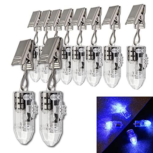 DOKEEP 10個セット ロープ LED ライト 祭り 豆電球 転倒防止 ledライト パーティー・テント・庭などに最適 電池付属 シアン | 