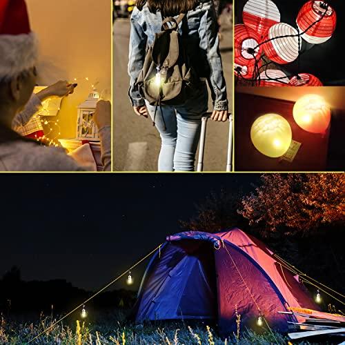 DOKEEP 10個セット ロープ LED ライト 祭り 豆電球 転倒防止 ledライト パーティー・テント・庭などに最適 電池付属 シアン |  | 04