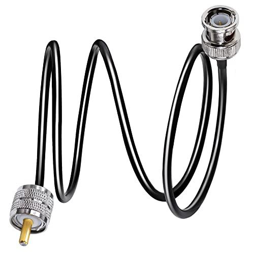 BNC-UHFジャンパーケーブルRG58 TUOLNK BNC オスプラグ-PL259 SO239 オス延長ケーブル3.3ft（1M）低損失CB | 