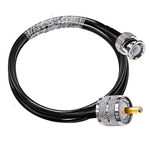 BNC-UHFジャンパーケーブルRG58 TUOLNK BNC オスプラグ-PL259 SO239 オス延長ケーブル3.3ft（1M）低損失CB |  | 06