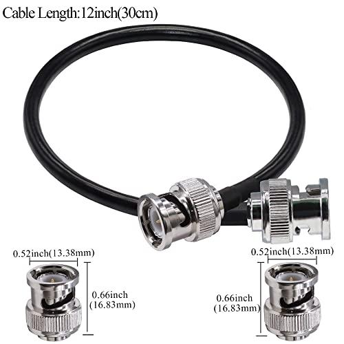 RG58 BNC 同軸ケーブル 2本、 12インチ 30cm 低損失 50オーム BNCジャンパー延長ケーブル BNCオス-オス HD-SDI同 |  | 03