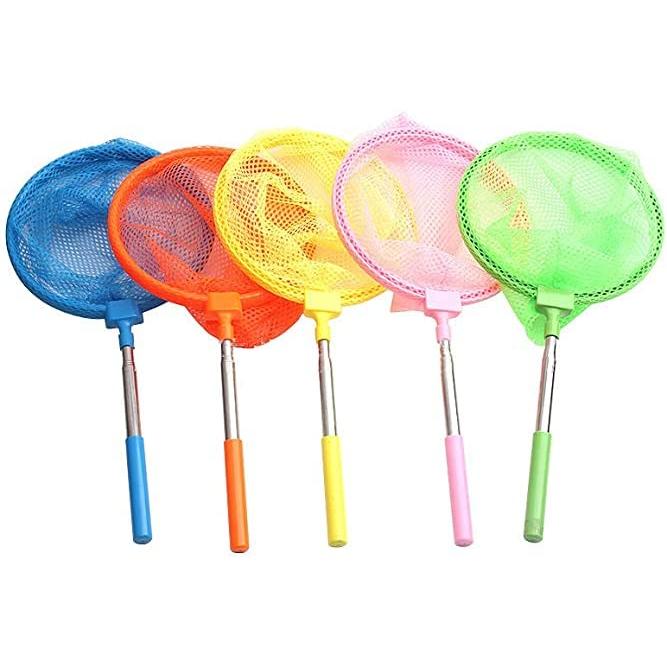 SATiNU 虫取り網 虫網 伸縮式 4段伸縮 子供 虫あみ 虫とり網 虫