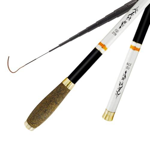 CHEUNG WIN 渓流竿 高炭素 硬調 釣り竿 カーボン繊維素材 超軽量 28硬調 コンパクト ロッド 初心者 小魚万能 釣り竿2.7M | 