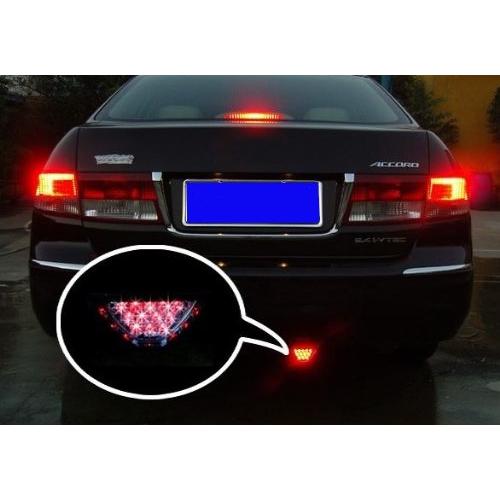 高輝度 LED トライアングル ストップランプ F1風 レーシング 逆 三角 尾灯 ブレーキ ランプ 連動 フラッシュ 発光 12発 高速点滅 |  | 01