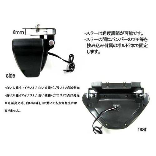 高輝度 LED トライアングル ストップランプ F1風 レーシング 逆 三角 尾灯 ブレーキ ランプ 連動 フラッシュ 発光 12発 高速点滅 |  | 06