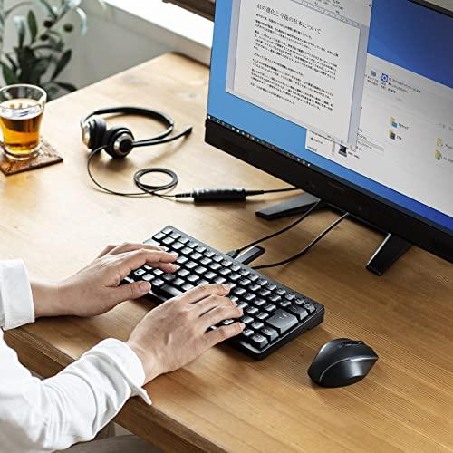 サンワサプライ USBハブ付コンパクトキーボード SKB-KG3UH2BK ブラック テンキーなし |  | 04