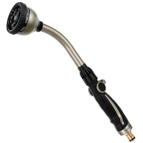 RESTMO 散水ノズル ロングノズル、38cm 金属ロングノズル、10 種の水形で園芸はもちろん洗車や掃除にも使用できます | 