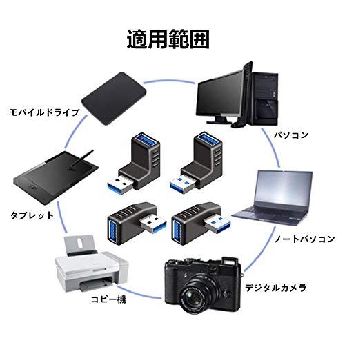 YFFSFDC USB コネクタ 直角 アダプタ 右向き/左向き/上向き/下向き USB 3.0 アダプタ 4個セット ＆HDMI変換アダプタ |  | 06