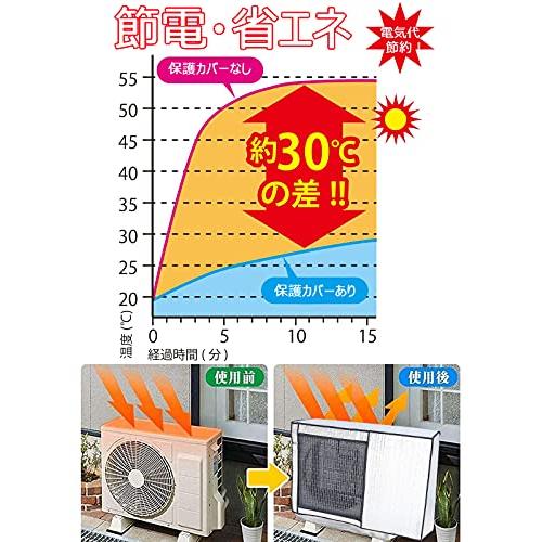 TONGMO エアコン室外機カバー 日・雨・雪・風 室外機保護カバー 四季通用 アルミ箔素材 日除け 防水 防塵 取り外し不要 節電 省エネ 劣 |  | 04