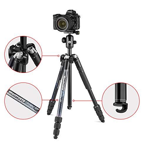 Manfrotto Element MII アルミ三脚 4段 黒 180°折りたたみ式 ツイスト