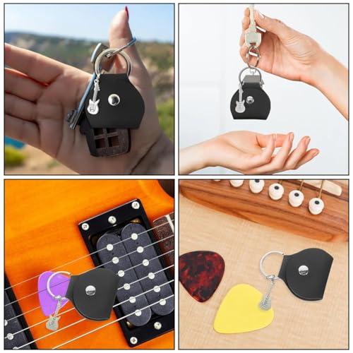 KDSSYFT ギターピックバッグ PU製 ギターピック付き5枚 ホルダー超軽量 携帯便利 ギターピック キーチェーン 音楽愛好家 贈り物 2個 |  | 05