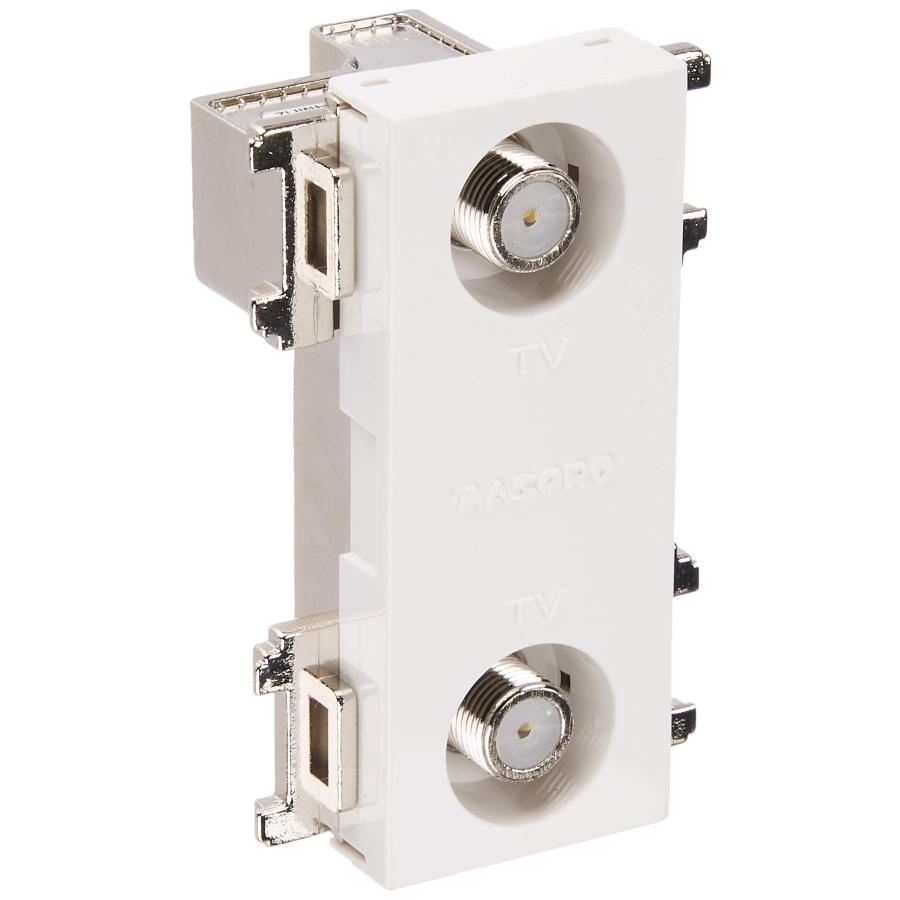 マスプロ電工 直列ユニット 上り帯域カットフィルター付テレビ端子 2端子型 2DWKT-SW-B | 