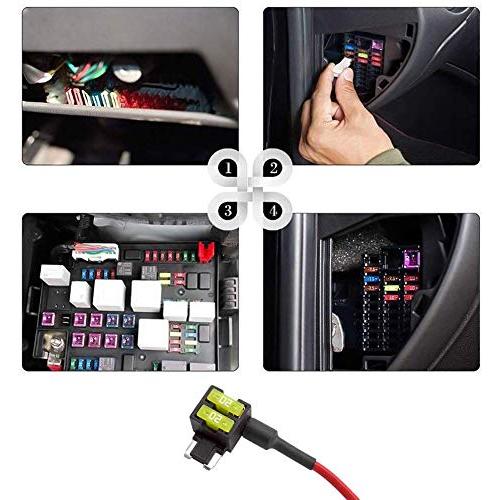 Kiligen 8個 12V-24V ミニ低背車平型ヒューズホルダー 配線追加 電源取り出し 平型 ヒューズる+6個ミニ無料ヒューズ付き+8個配 |  | 03