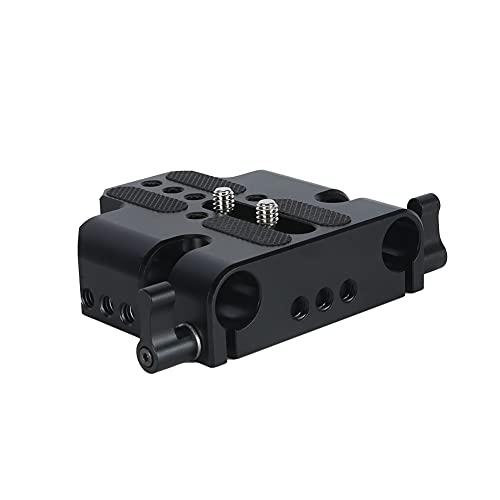 NICEYRIG デュアル15mm径ロッドクランプ付き ベースプレート 1/4インチネジ穴付き ロッドサポート カメラアクセサリー-455 |  | 02