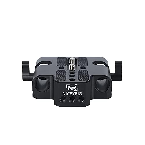 NICEYRIG デュアル15mm径ロッドクランプ付き ベースプレート 1/4インチネジ穴付き ロッドサポート カメラアクセサリー-455 |  | 03