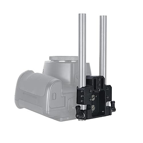 NICEYRIG デュアル15mm径ロッドクランプ付き ベースプレート 1/4インチネジ穴付き ロッドサポート カメラアクセサリー-455 |  | 07