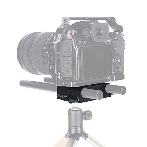 NICEYRIG デュアル15mm径ロッドクランプ付き ベースプレート 1/4インチネジ穴付き ロッドサポート カメラアクセサリー-455 |  | 08