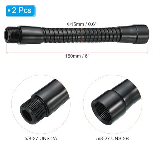 PATIKIL 15cm グースネック 2個 16 mm-27 ネジ 金属 ユニバーサルホース フ レキシブルアーム グースネックチューブ エク |  | 01