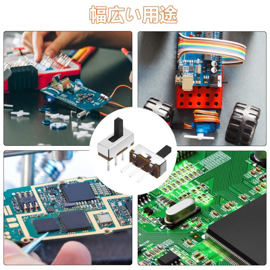 WMYCONGCONG 150個入り 3ピン 2位置 1P2T SPDT 垂直マイクロスライドスイッチ 0.5A 50V DC |  | 06