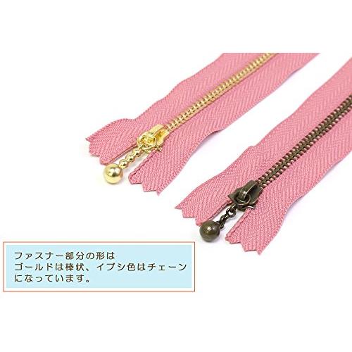 Y.K.K 玉付ファスナー 10cm 10本入 キャロットオレンジ 3G10-522 |  | 03