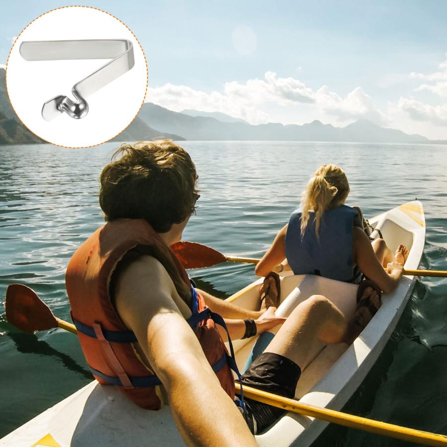 PATIKIL 7x6mm カヤックパドルスナップ 5個入り ポールプッシュボタン スプリングクリップ 鋼 中空ボタン ロッキングチューブ シン |  | 05