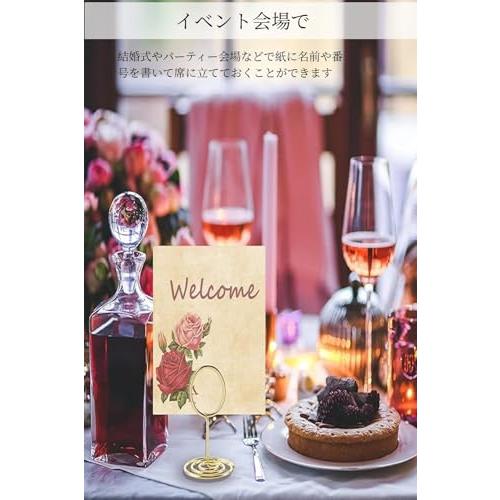 YFFSFDC メモクリップ 10個入りポップスタンド メモホルダー メモスタンド値札立て パン屋 ケーキ屋さん 飲食店 結婚式 卓上装飾 写真 |  | 03