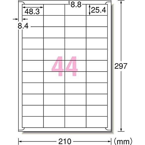 エーワン ラベルシール インクジェット A4 44面 100シート 28944 |  | 01