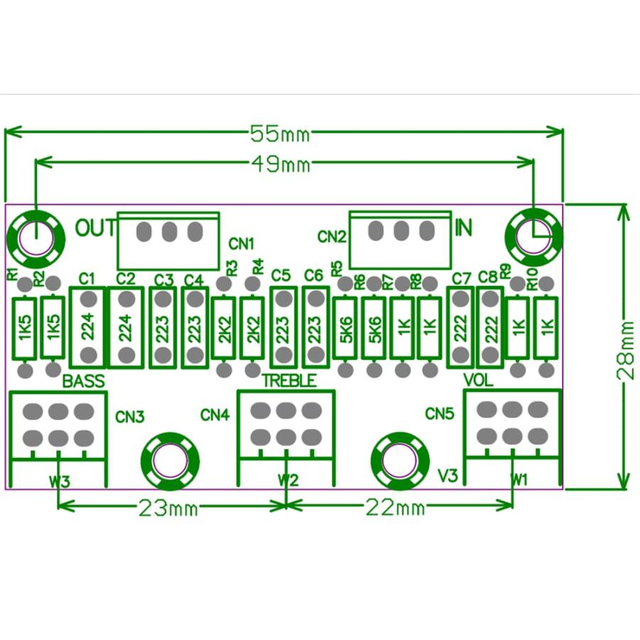 KKHMF 2個 パッシプリアンプトーンボードボリュームトレブルHIFI低音調整コントロールボード |  | 04