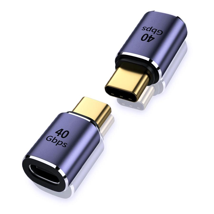 USB 変換アダプター タイプc 変換アダプタ 2個セット100W急速充電/8K@60Hz映像出力/USB4.0延長アダプタ/40Gbps高速転 | 