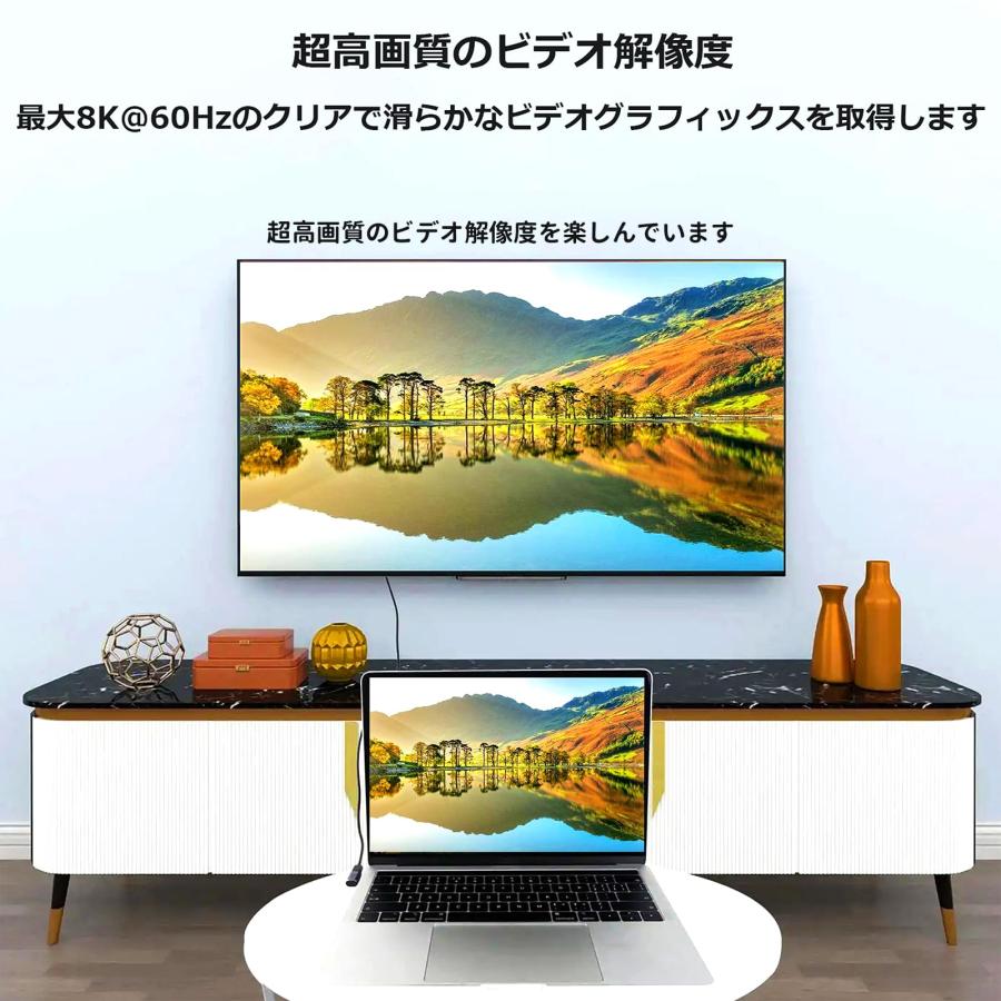 USB 変換アダプター タイプc 変換アダプタ 2個セット100W急速充電/8K@60Hz映像出力/USB4.0延長アダプタ/40Gbps高速転 |  | 05