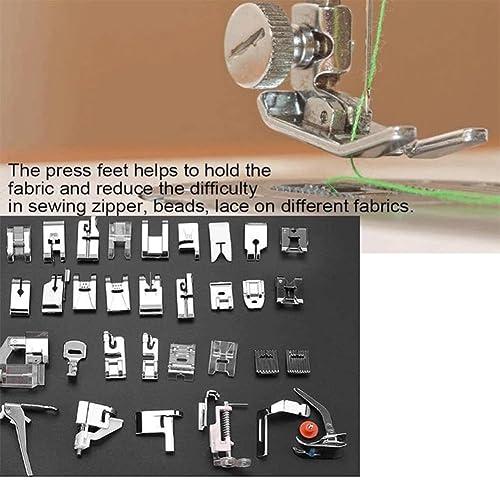 YWHWLX32点セットミシン押えキット ミシン アタッチメント 押さえ 金 家庭用ミシン押さえ ミシン押さえ金具 実用縫い押さえ足 金属製 裁 |  | 03